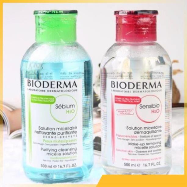 FREESHIP TOÀN QUỐC - Tẩy Trang Bioderma Senbio  Créaline 500ml chính hãng (Nắp Nhấn-Nắp Bật) ⓨⓞ r