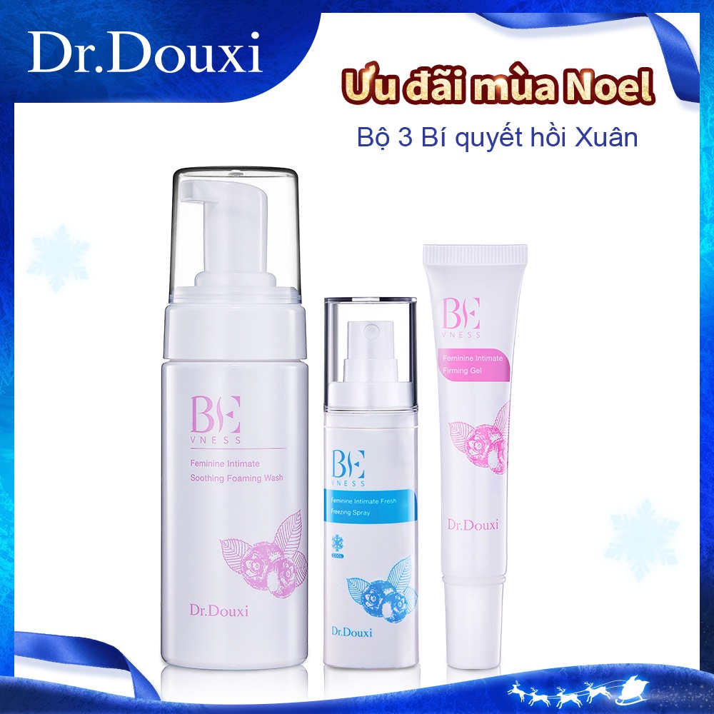 Bộ 3 Chăm Sóc Vùng Kín Dr.Douxi: Nước rửa phụ Khoa + Gel Dưỡng Hồng Và Se Khít + Xịt thơm khử khuẩn Phụ Khoa