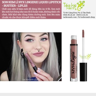 Son kem lì NYX Lingerie - Bustier LIPLI15 - Tím nâu