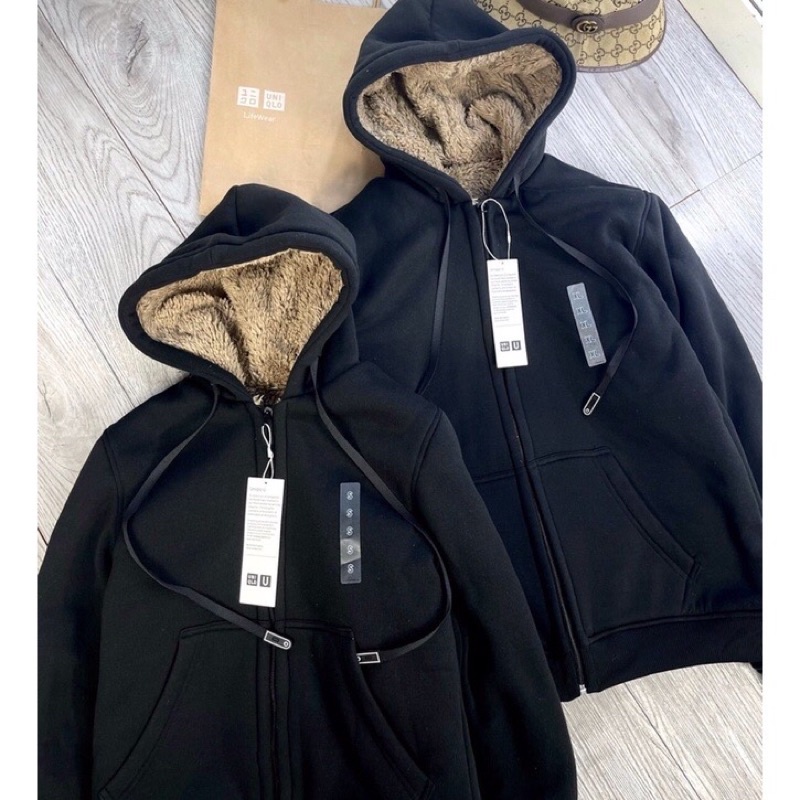 Áo Nỉ Hoodie Lông Cừu Nam Nữ Có Mũ, áo lông hàng chuẩn đẹp dày dặn mềm mại mặc cực ấm BACIMI | BigBuy360 - bigbuy360.vn