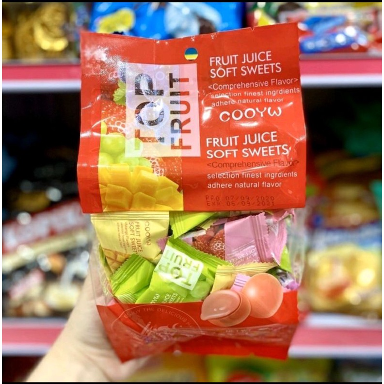 [ SẴN ] KẸO DẺO TRÁI CÂY TOP FRUIT 320G  dai dai, thơm ngon