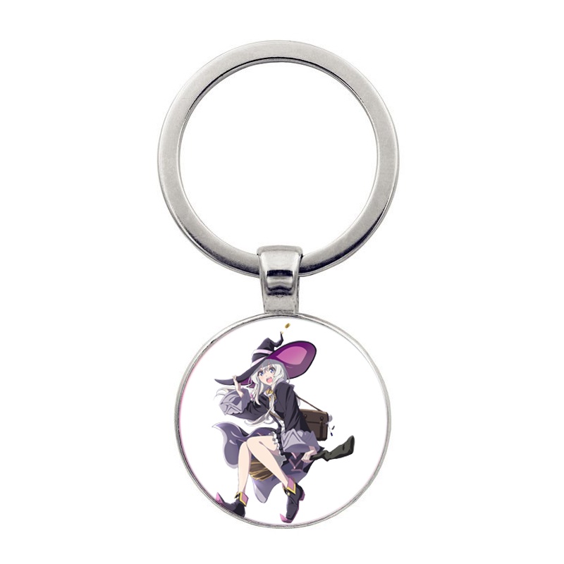(30k) Móc khóa tròn kim loại in hình Hành trình của Elena anime chibi xinh xắn độc đáo