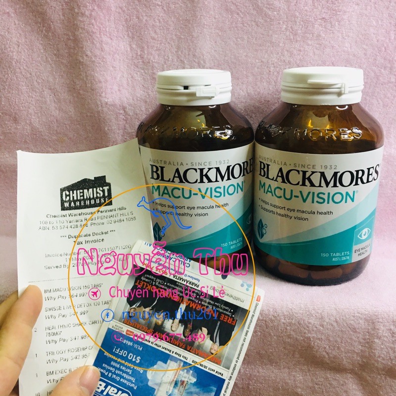 Viên uống bổ mắt Macu-Vision Blackmores ÚC 150 viên (Hàng chemist sale đủ bill) | BigBuy360 - bigbuy360.vn