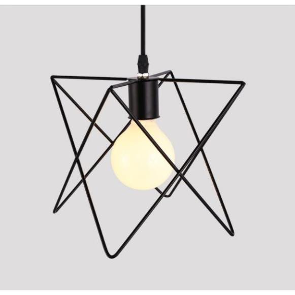 COMBO BỘ 3 ĐÈN THẢ SAO TRANG TRÍ KHUNG SẮT SƠN TĨNH ĐIỆN - KÈM BÓNG LED CAO CẤP