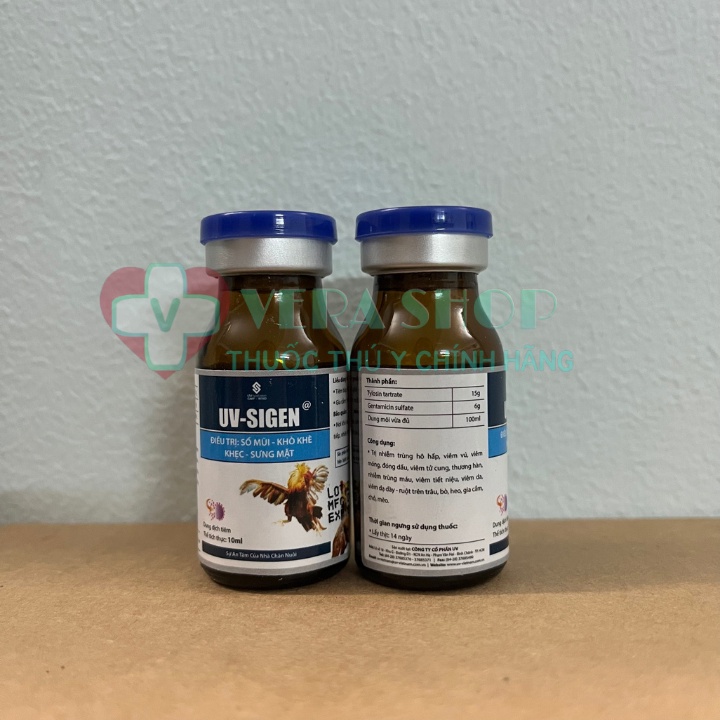 UV SIGEN 10ML - Sổ mũi, khò khè, khẹc, sưng mặt cho gà
