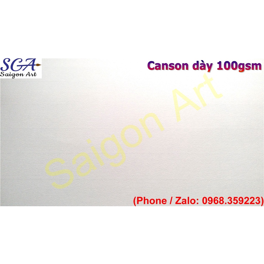 10 tờ giấy vẽ canson khổ A2 dày 100gsm