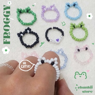 Nhẫn Hạt Cườm Froggy và Trái Tim