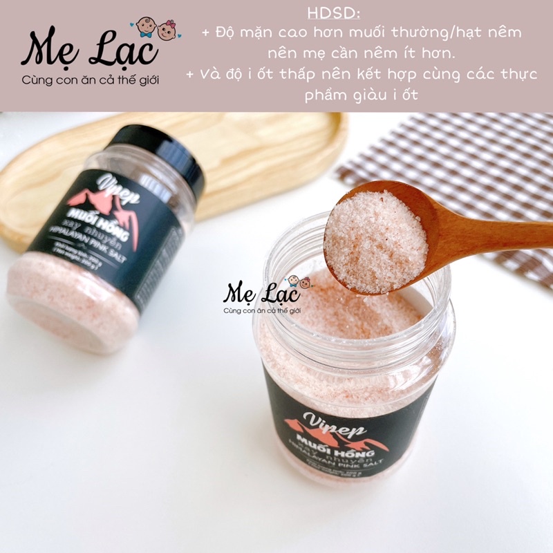 Muối hồng Himalaya dùng nấu ăn gia đình và chế biến ăn dặm cho bé