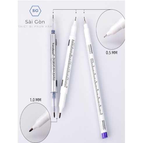 Bút định hình xanh dùng trong phun xăm