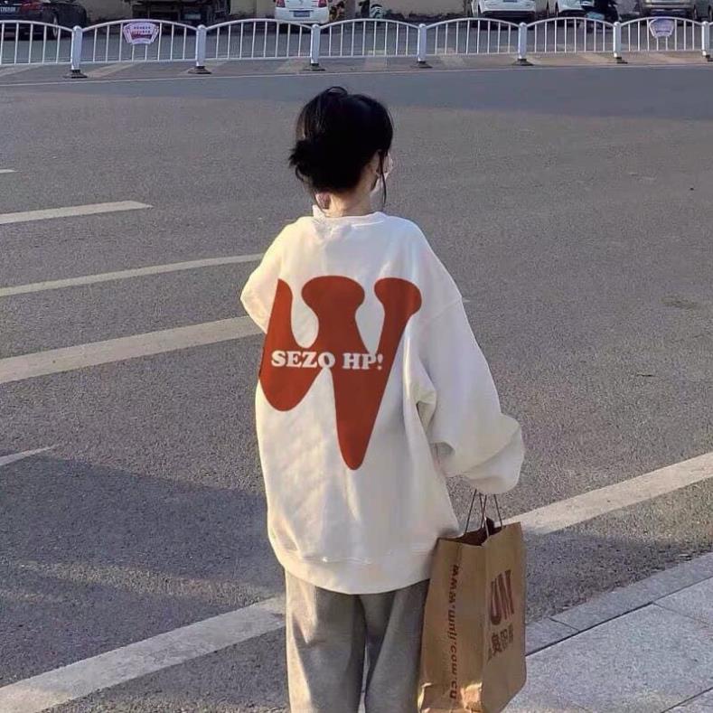 Set Bộ Áo Nỉ Sweater W Quần Bom Ulzzang Unisex Nam Nữ Siêu Hot(Hàng Sẵn)