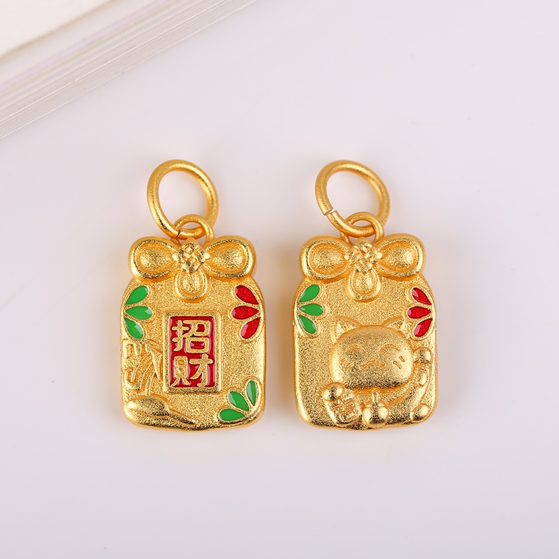 [Hàng Có Sẵn Giao Hàng Ngay Lập Phương] Mặt Dây Chuyền Vòng Tay / Vòng Tay Hạt Màu Vàng Đào Bảo Quản Chống Oxy Hóa Không Gây Dị Ứng diy