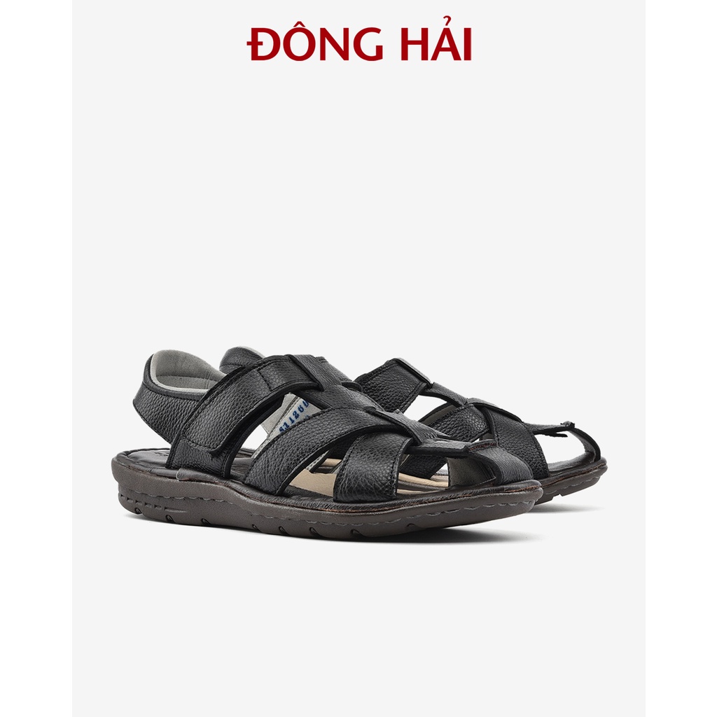 Giày Sandal nam rọ Đông Hải da bò cao cấp thiết kế ấn  tượng nam tính - S1126