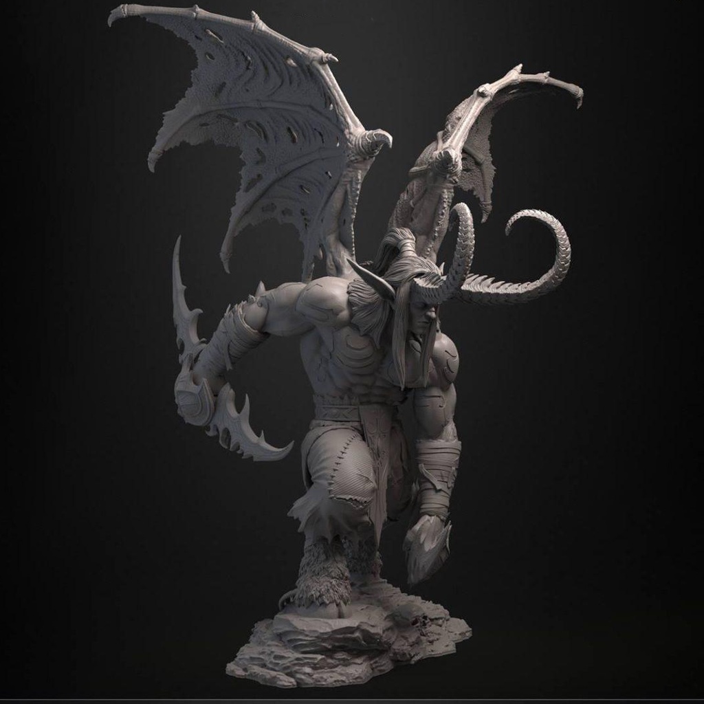 Mô Hình Illidan World Of Warcraft Bằng Chất Liệu Nhựa Resin - Cao 20 cm