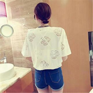ÁO PHÔNG REN HỌA TIẾT HOA