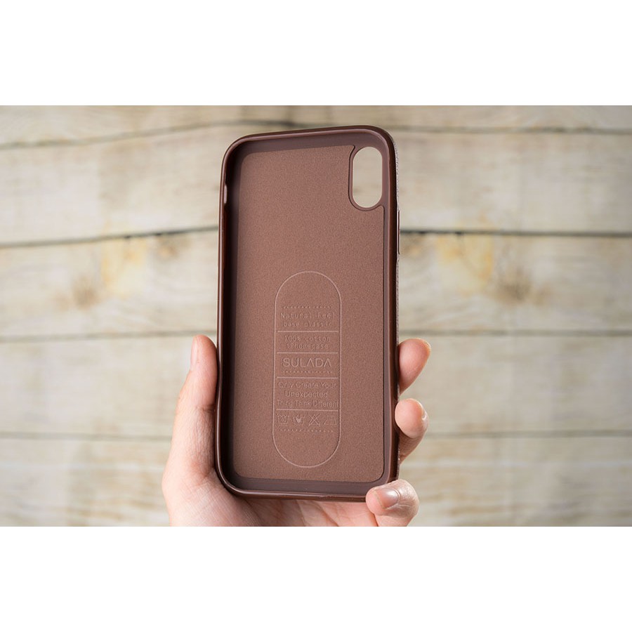 ỐP LƯNG SULADA DA SẦN CHỐNG VÂN TAY  IPHONE 6 6S 7 8 / PLUS / X XS XR / MAX / 11 12 / MINI / PRO / MAX / SE +