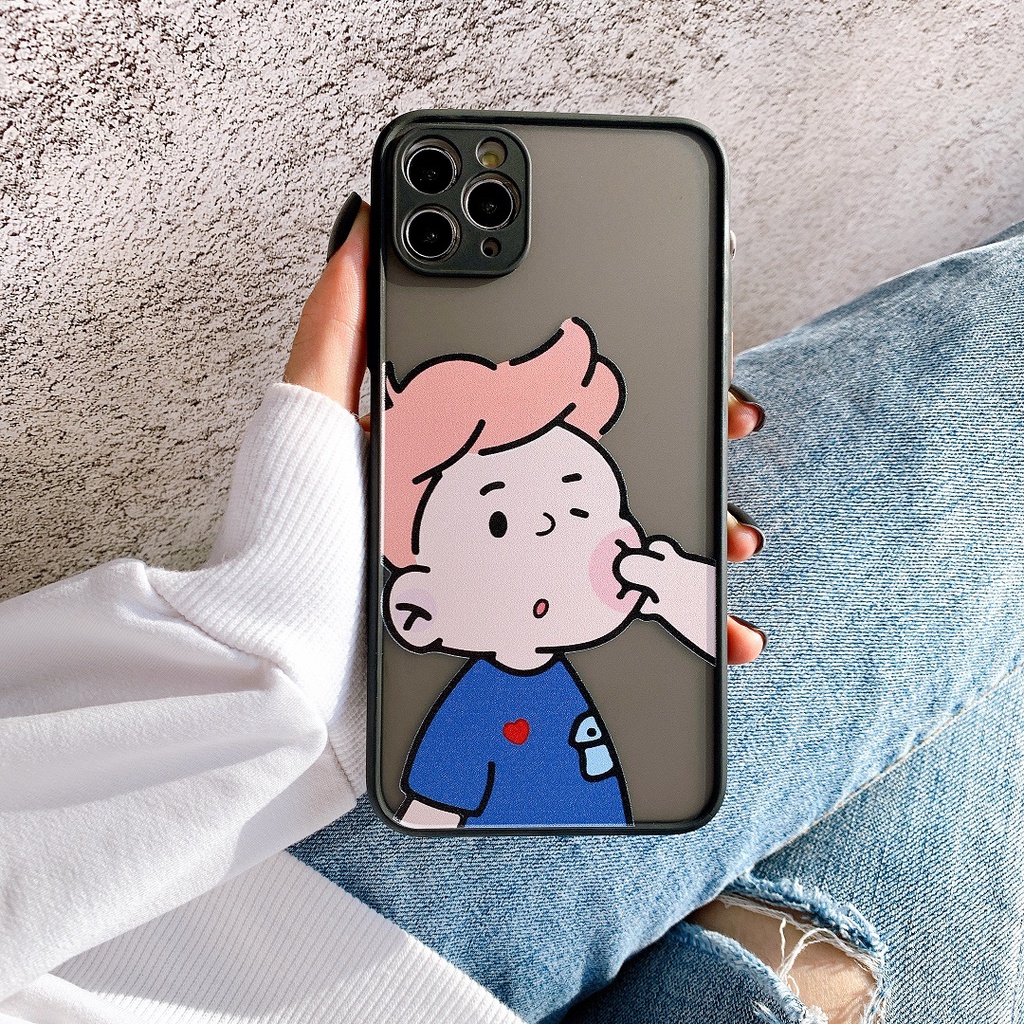 Ốp nhám đôi Boy girl cute xỉu dành cho nhiều dòng máy của Iphone/samsung/oppo/realme/vivo/xiaomi
