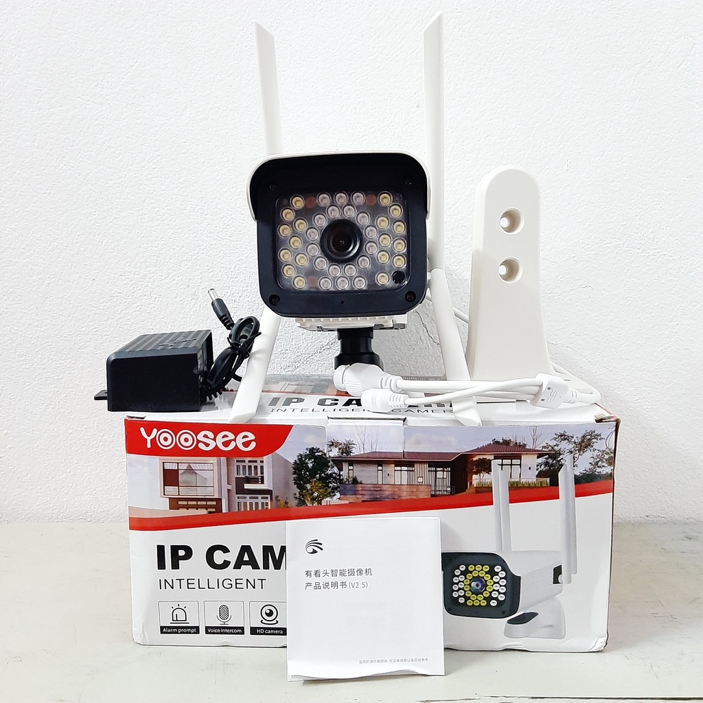 Camera Yoosee ⚠️ FREESHIP ⚠️ ngoài trời, 4 râu, Camera wifi yoosee quay 360, có màu ban đêm, báo động, đàm thoại 2 chều.