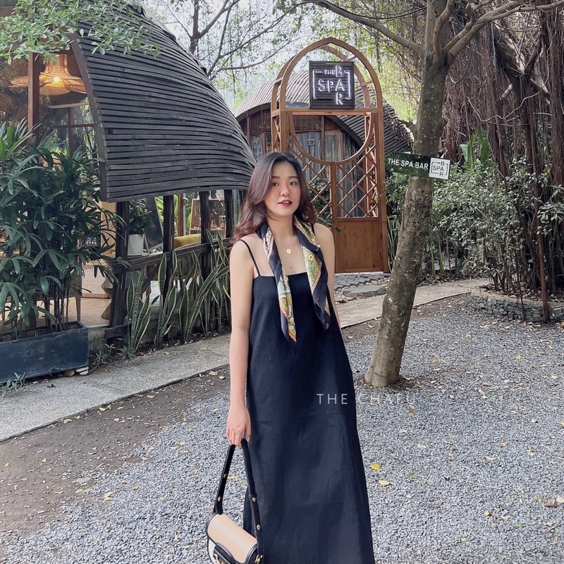 Basic Linen Dress - đầm dây linen dáng dài có túi bên hông