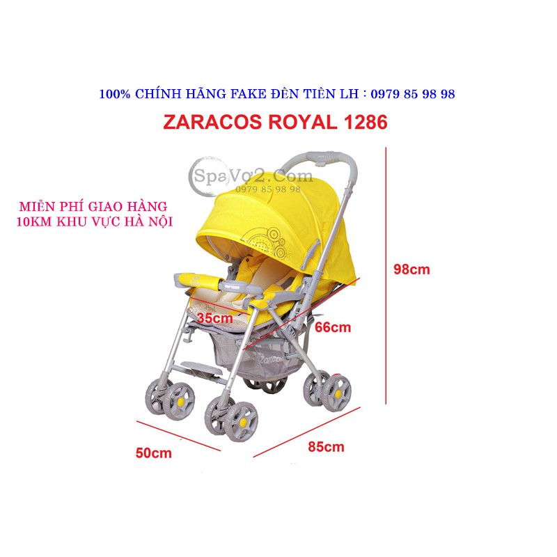 Xe đẩy hai chiều cho bé ZARACOS ROYAL 1286 ( HÀNG CHÍNH HÃNG )