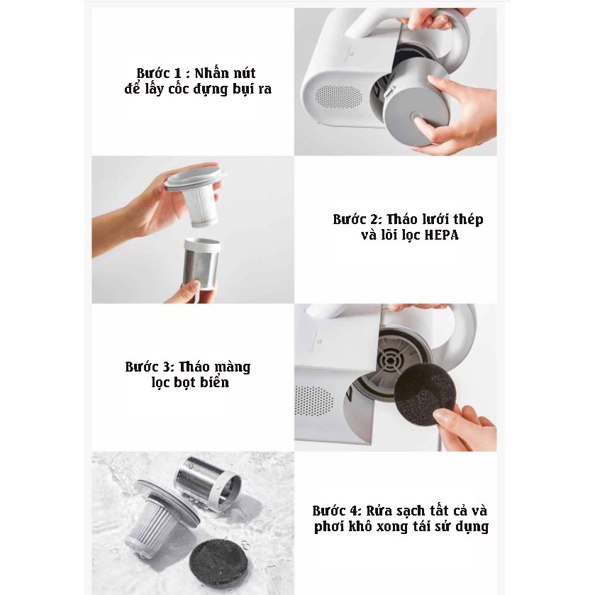 Máy hút bụi diệt khuẩn cầm tay không dây chiếu tia UV diệt khuẩn(XIAOMI) | BigBuy360 - bigbuy360.vn