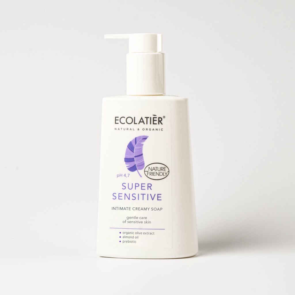 Dung dịch vệ sinh phụ nữ ECOLATIER Super Sensitive dành cho da nhạy cảm 250ml - BioTopcare Official