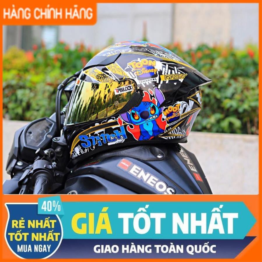 Nón Bảo Hiểm , Mũ bảo hiểm fullface ROYAL m138b 1 kính LÊN TEM STICK