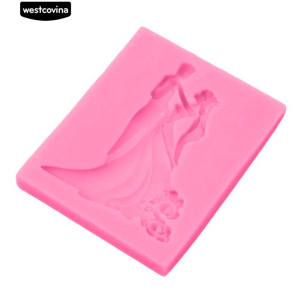 Khuôn Silicon Làm Bánh Tạo Hình Cô Dâu Chú Rể Đẹp Mắt