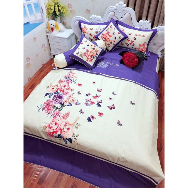 Drap satin cưới chần bông 7 món