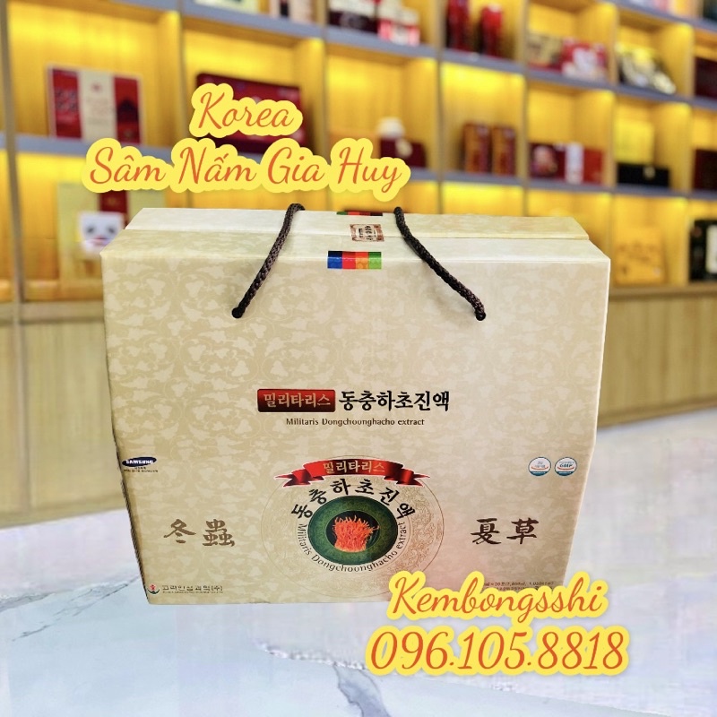 [HÀNG MỚI VỀ ]Nước Đông trùng Hạ thảo quai xách Hàn Quốc, Hộp Trắng 30 gói