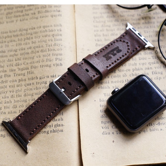 Dây đồng hồ Apple Watch , Iwatch , Iphone Watch Da Bò Thật  RAM Leather Classic  Bền Đẹp
