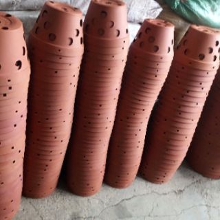 Chậu nhựa trồng lan giả đất phi 21