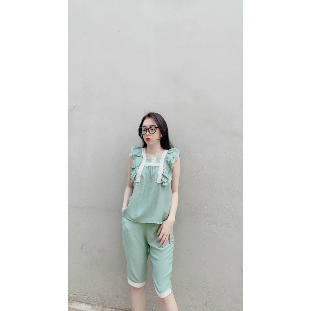 Bộ Đồ Pijama  - Bộ Đồ Mặc Nhà Cộc Tay -Vải Đũi Thái Tay Hến Họa Tiết TRơn Mát Lịm [Hàng Siêu Đẹp ] | BigBuy360 - bigbuy360.vn