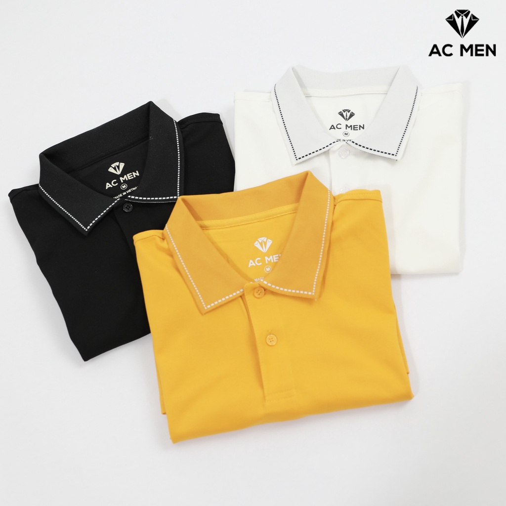 Áo Polo nam cổ bẻ cổ tay phối kiểu đơn giản, vải cá sấu Cotton xuất xịn, chuẩn form, sang trọng, lịch lãm AC MEN CB499TR