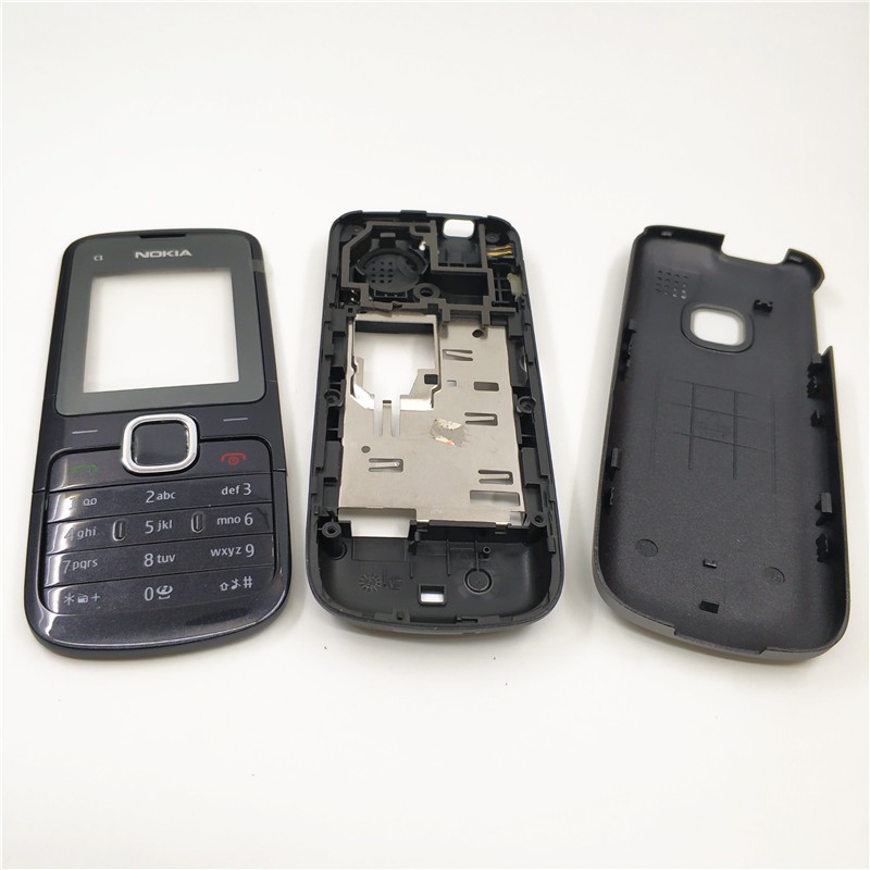 Vỏ điện thoại kèm phím bấm tiếng anh dành cho Nokia C1-01