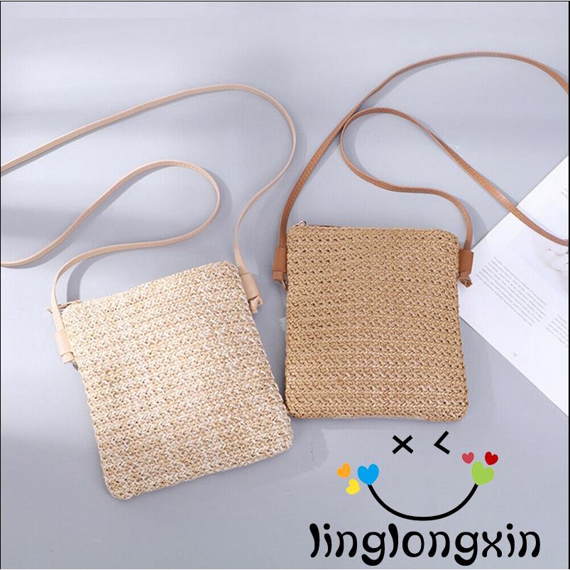 Túi đeo chéo đan lát nhỏ thời trang nữ tính