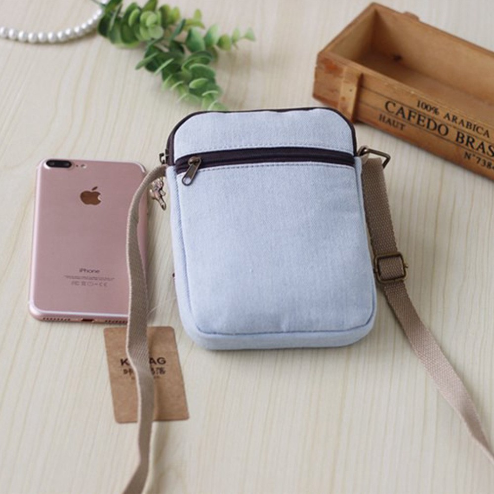 Túi vải canvas đeo chéo họa tiết Totoro ngộ nghĩnh đáng yêu phong cách Hàn Quốc