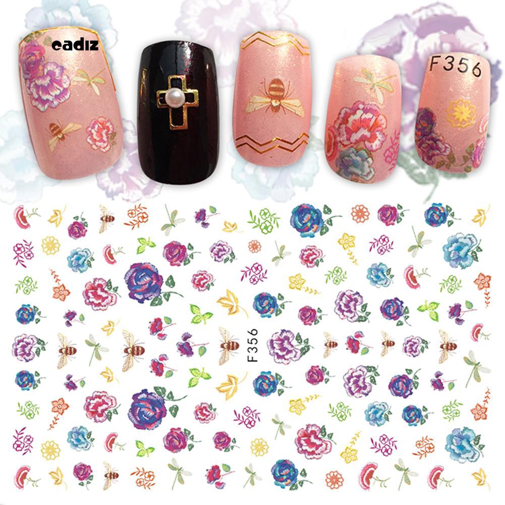 ✮Multi-pattern Nail Art Floral Sticker Women Fingernail Manicure DIY Decal Decor