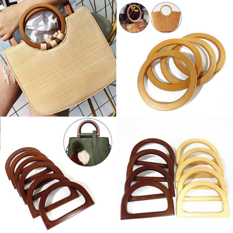 Quai túi xách bằng gỗ chất lượng cao (1 cái)