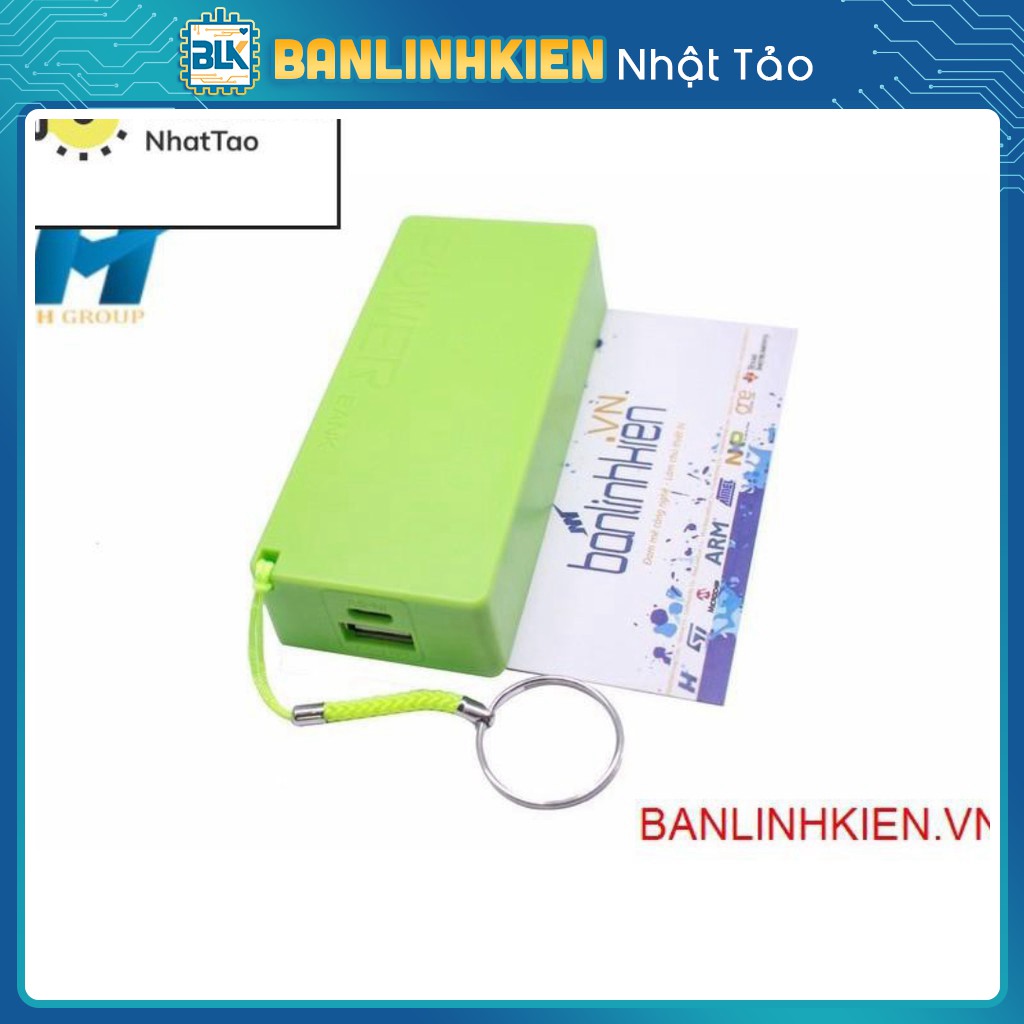 Box Sạc Pin Dự Phòng 2 Pin 18650 Móc Khóa
