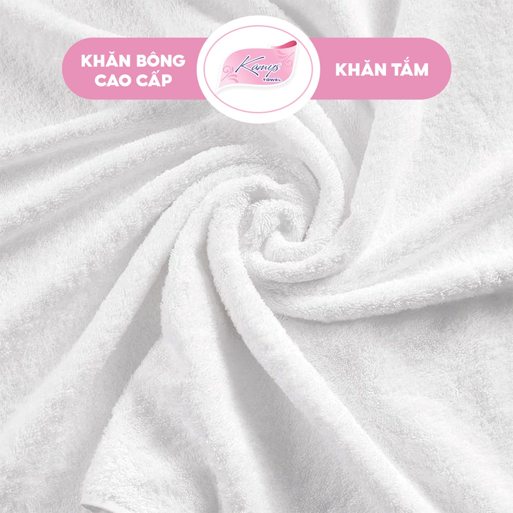 Khăn Lau Đầu Khách Sạn Siêu Dày Kamys Towel 35x80cm 100% Cotton Cao Cấp, Mềm Mại, Thấm Hút Tốt