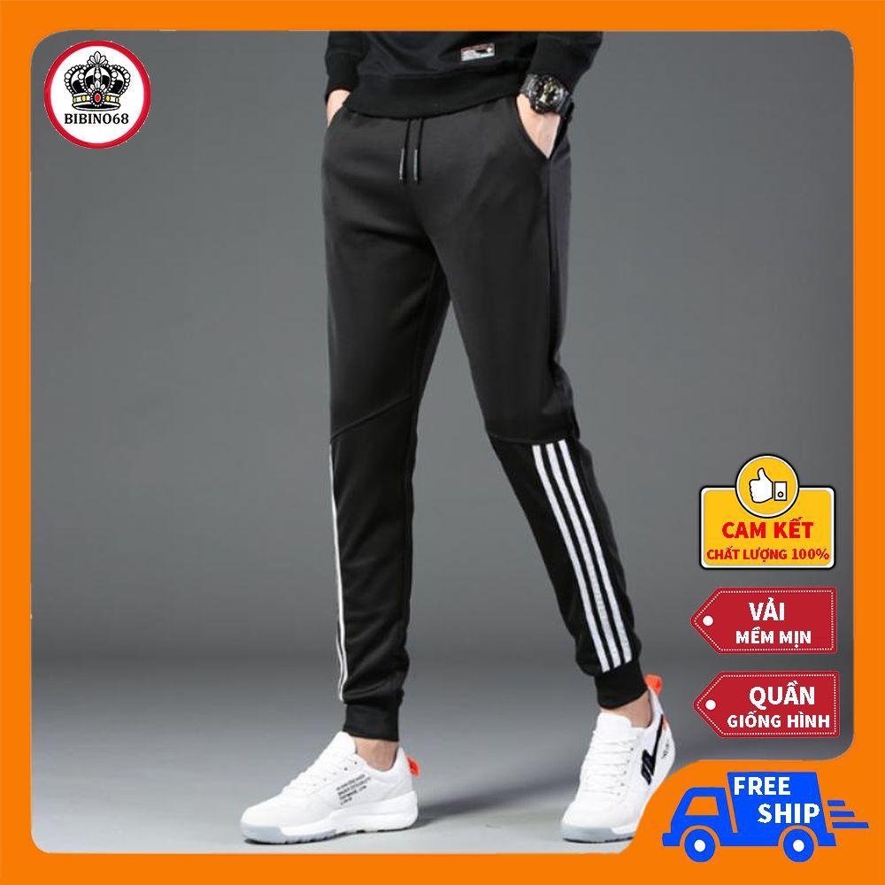 Quần jogger nam thể thao tập gym bo ống 3 vạch cao cấp KING SPORT Quần jogger thể thao nam cao cấp mùa đông ấm áp