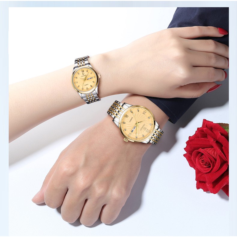 Đồng Hồ Nam Nữ CHENXI 8212 Chất Liệu Thép Không Gỉ