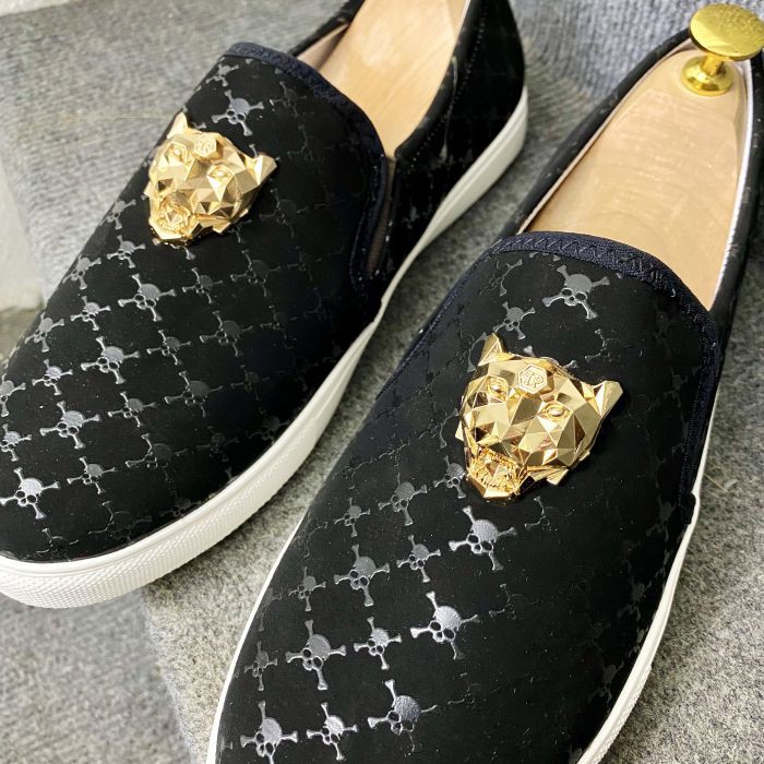 Giày Lười nam đính đầu hổ vàng PLP cực đẹp | BigBuy360 - bigbuy360.vn