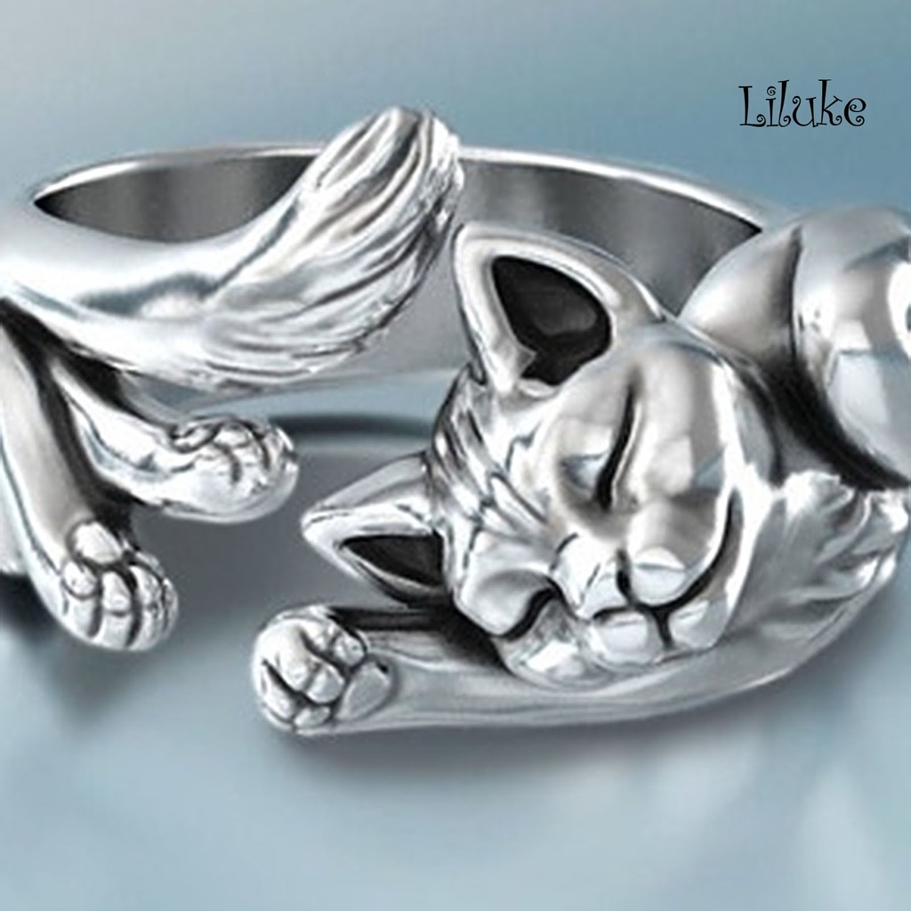 Nhẫn Cưới Hình Mèo LK-Cute Có Thể Điều Chỉnh Kích Cỡ