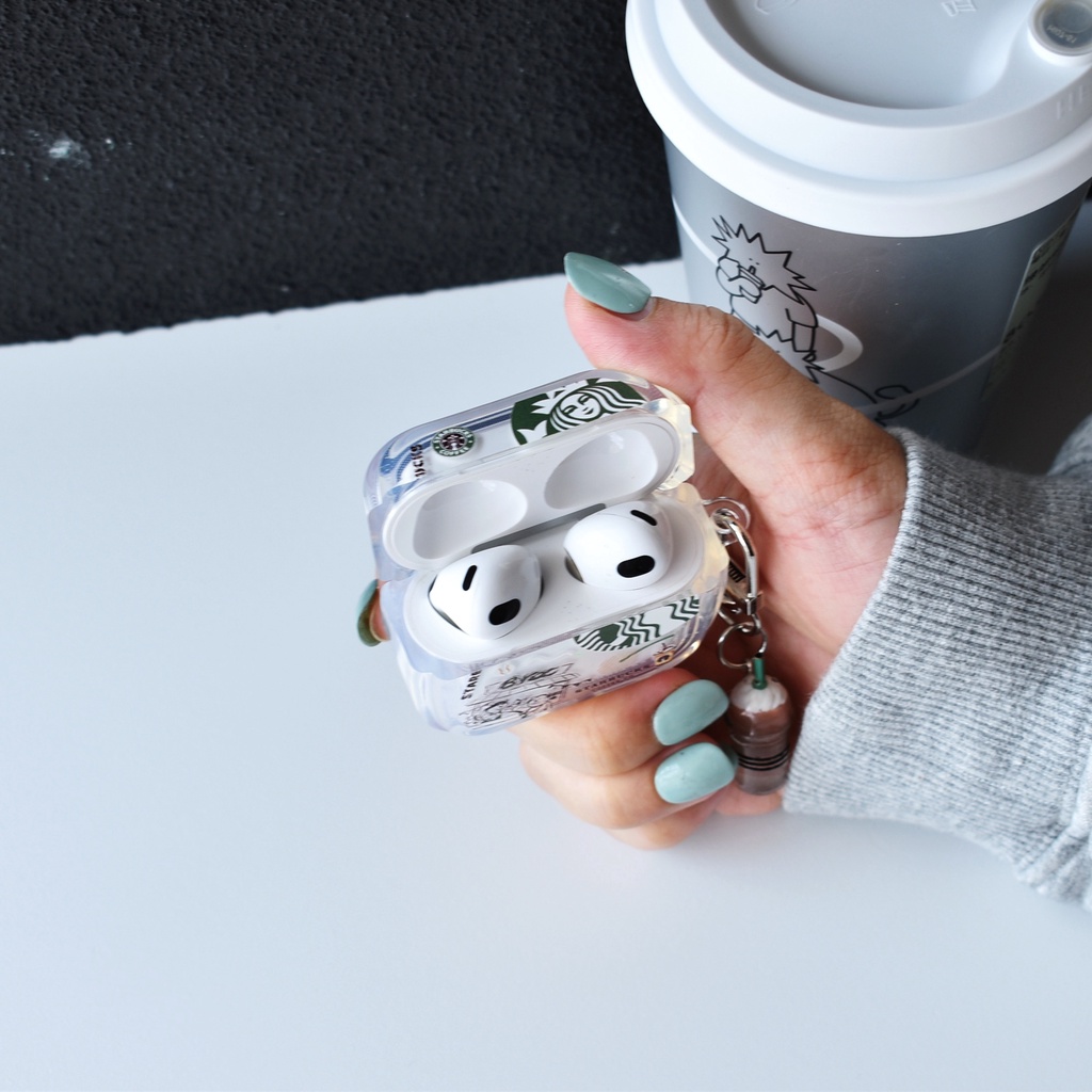 Vỏ Bảo Vệ Hộp Sạc Tai Nghe AirPods3 Gen 2021 / AirPods3 / Airpods2Gy Họa Tiết Starbucks Độc Đáo Dễ Thương Ốp