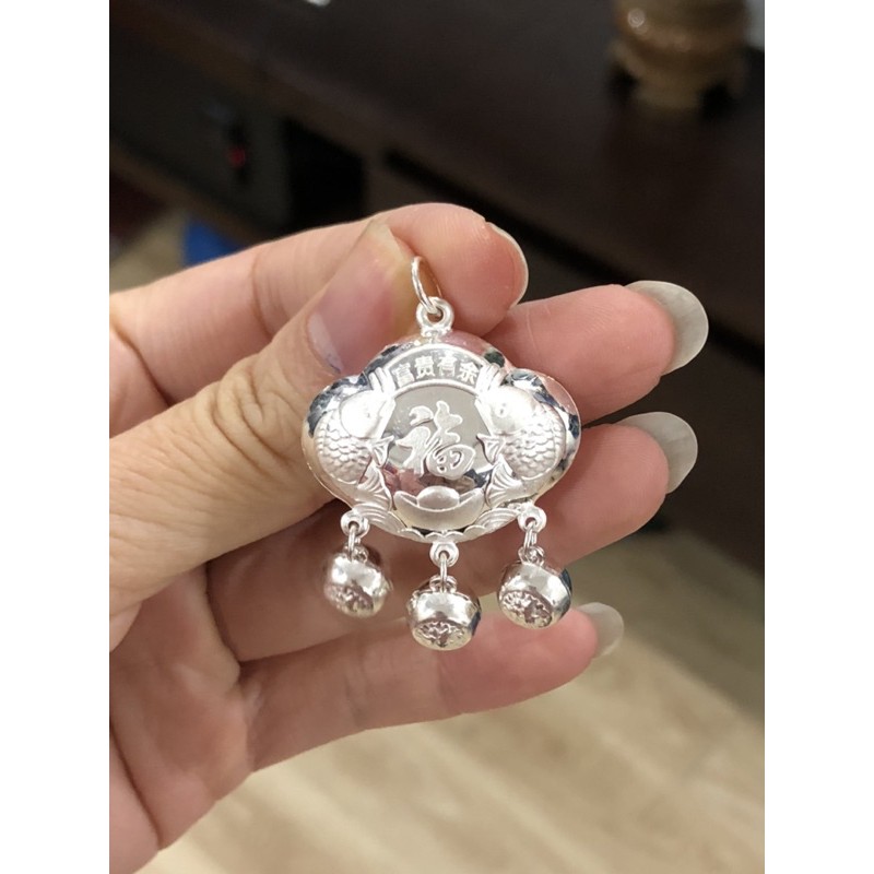 Khoá trường mệnh,Khánh như ý bạc S999-Minh Tâm Jewelry