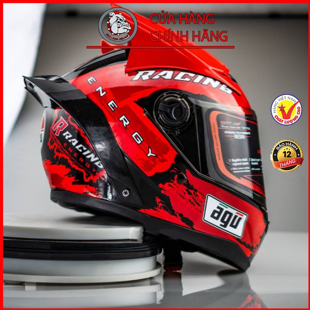 [BH 2 NĂM] Mũ bảo hiểm Fullface Agu - M136