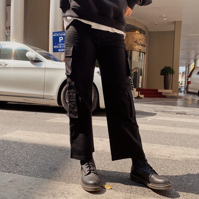 [Mã FADIRECT20 giảm 20K đơn 150K] Quần kaki ống suông túi hộp màu đen + xanh + nâu( 433SK ) | BigBuy360 - bigbuy360.vn