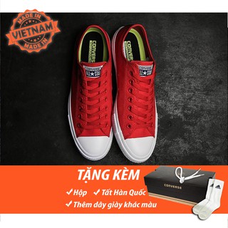 [FREE SHIP + FULL BOX] Giày Chuck II đỏ tươi thấp cổ nam nữ giá rẻ