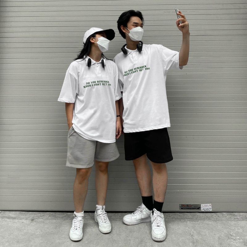 Áo thun polo ❤ full size ❤ unisex tay lỡ Do You Remember